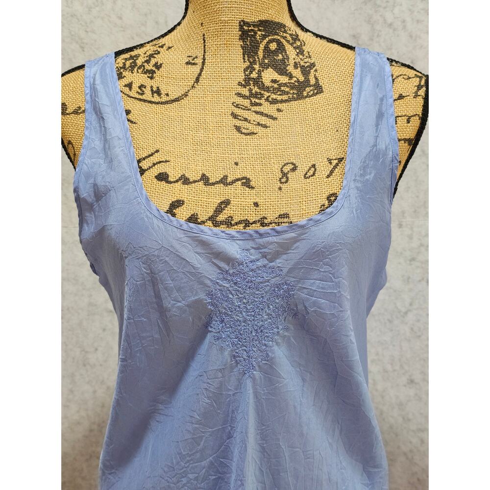 Vintage Victoria Secret 100% Silk Long Slip Gown, Dress, Embroidered Neck  Sz L - Picture 8 of 11